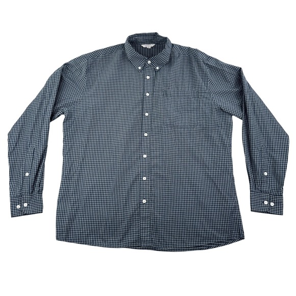 Clothing Arts Other - Clothing Arts Shirt Mens XL Blue Plaid Pick Pocket Proof P Cubed Travel Commute